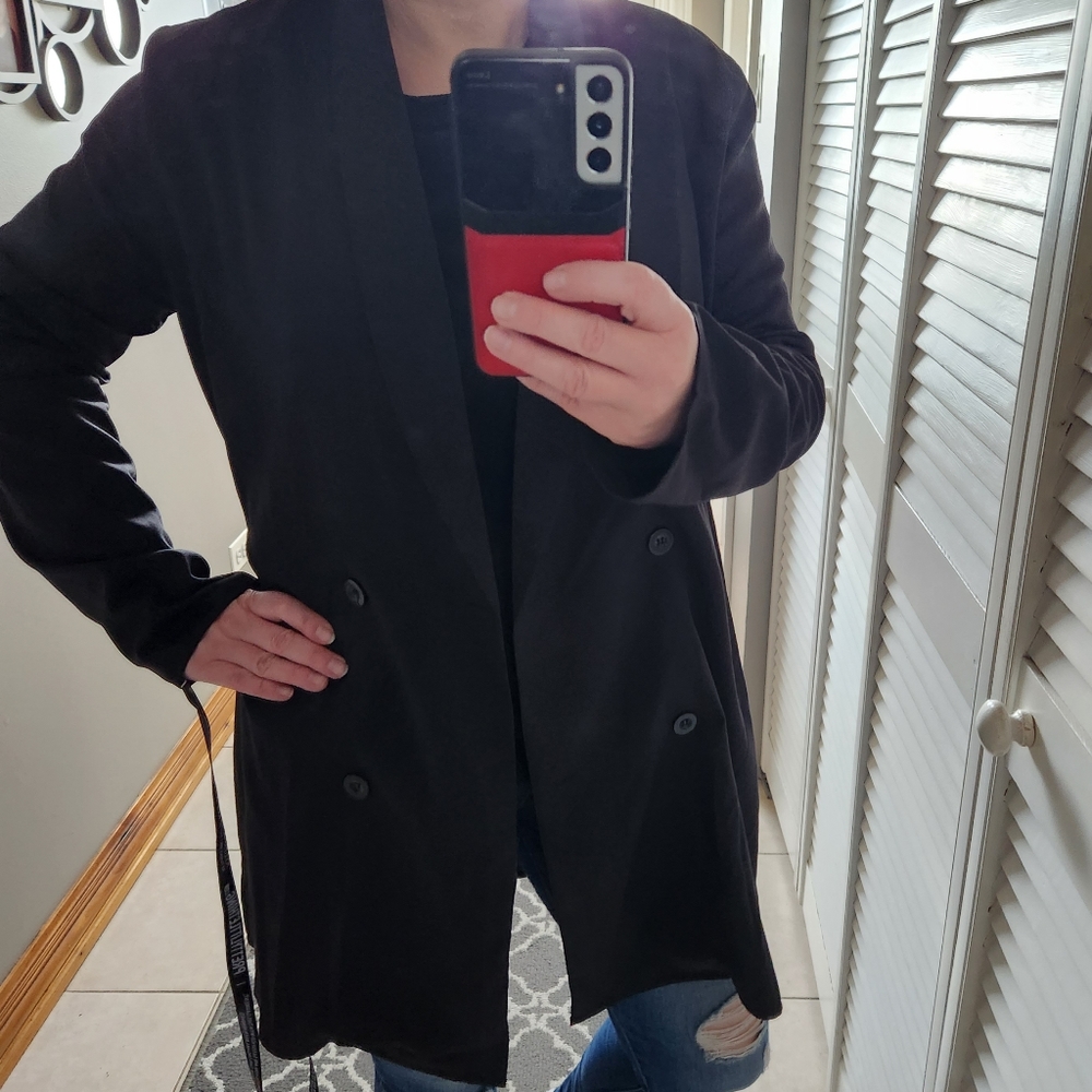 PrettyLittleThing Black Oversized Blazer Shift Dress
